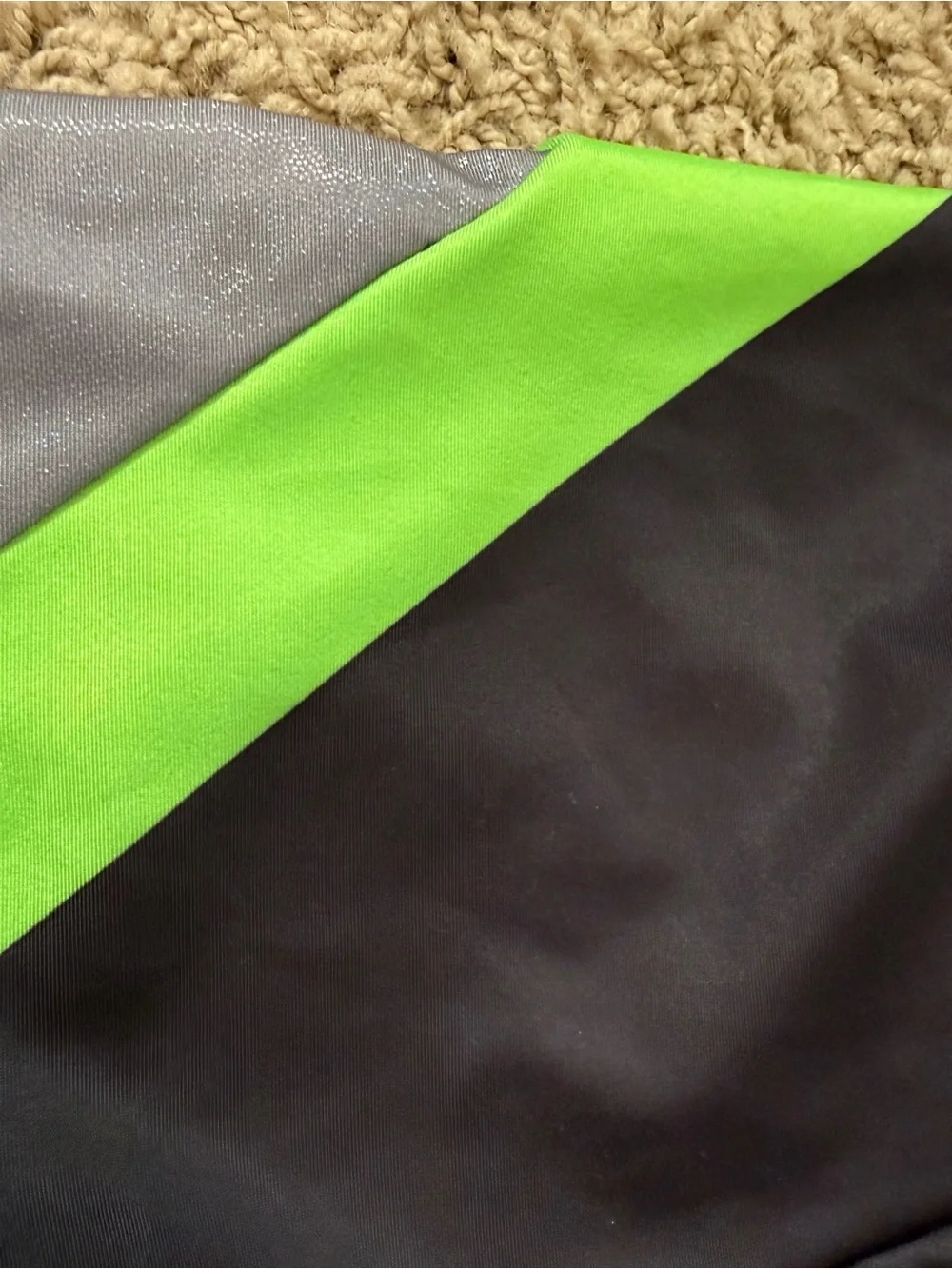 Kids Neon Green and Black Cheer/ Dance shorts